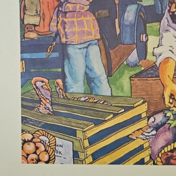 Seattle Pike Place Market Annual Fair Poster 1982 75th Celebration Lithograph - Picture 7 of 13